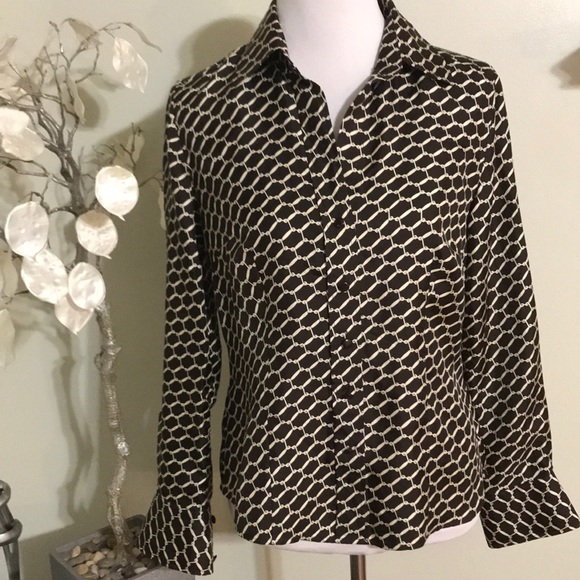 Ann Taylor Tops - ANN TAYLOR SILK BUTTON DOWN BLOUSE